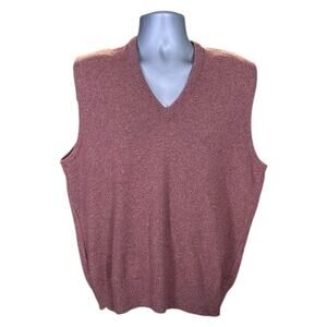 Lord Jeff Lambswool Blend Burgundy Sweater Vest Size L